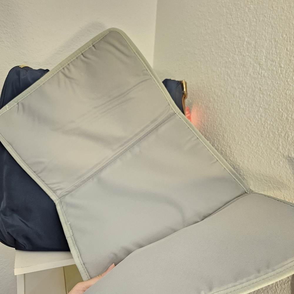 Skip Hop Navy Blue Zip Up Baby Diaper Bag With Stroller Straps NWT With Gold Zip - Picture 12 of 16